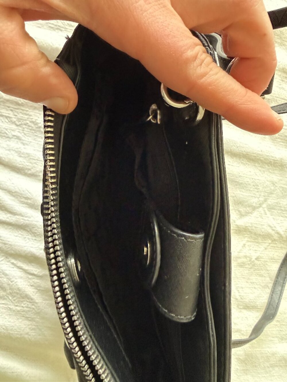 Michael Kors Black Kellen Studded Saffiano Small Crossbody Purse - Picture 5 of 6